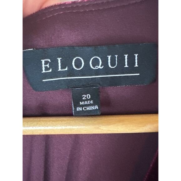 Eloquii Burgundy Velvet Jumpsuit - Picture 10 of 12